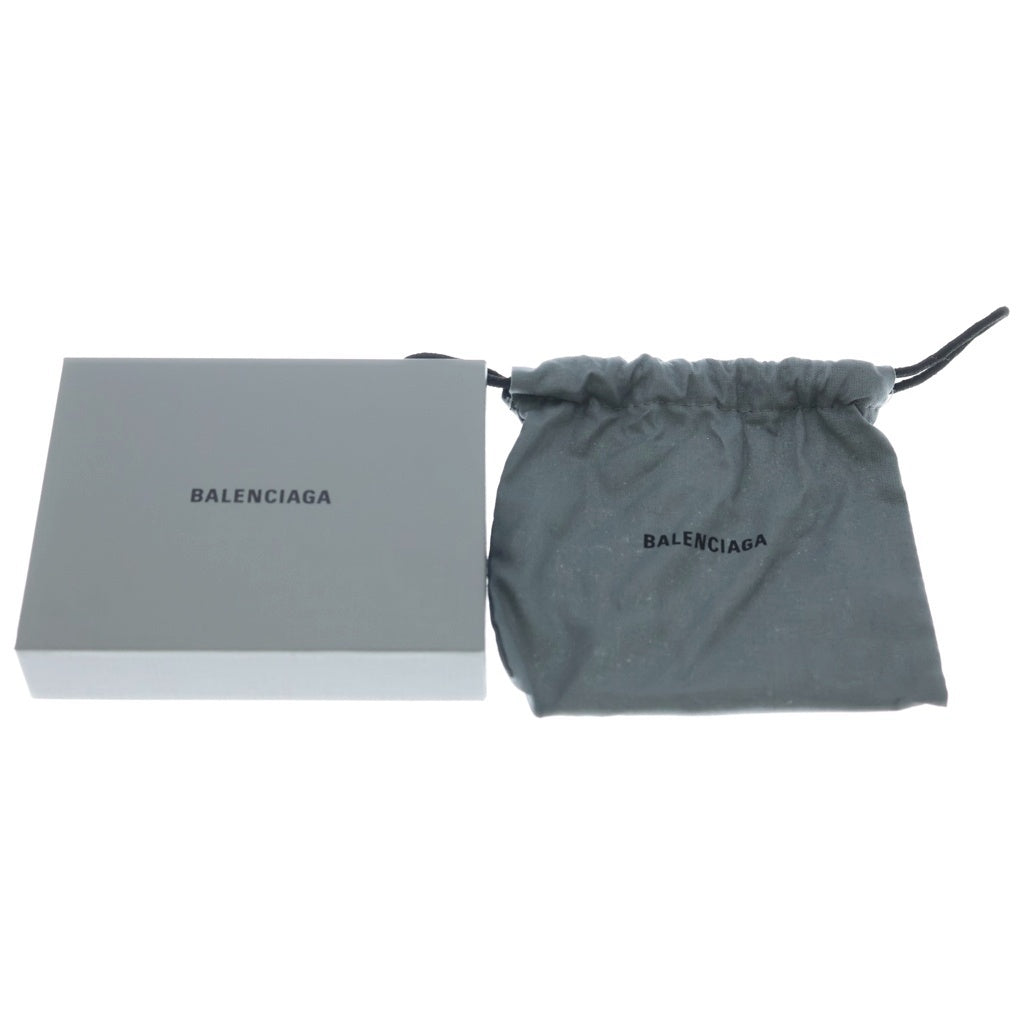BALENCIAGA(バレンシアガ) CASH キャッシュ ロゴプリント レザー カードケース ブラック 593812