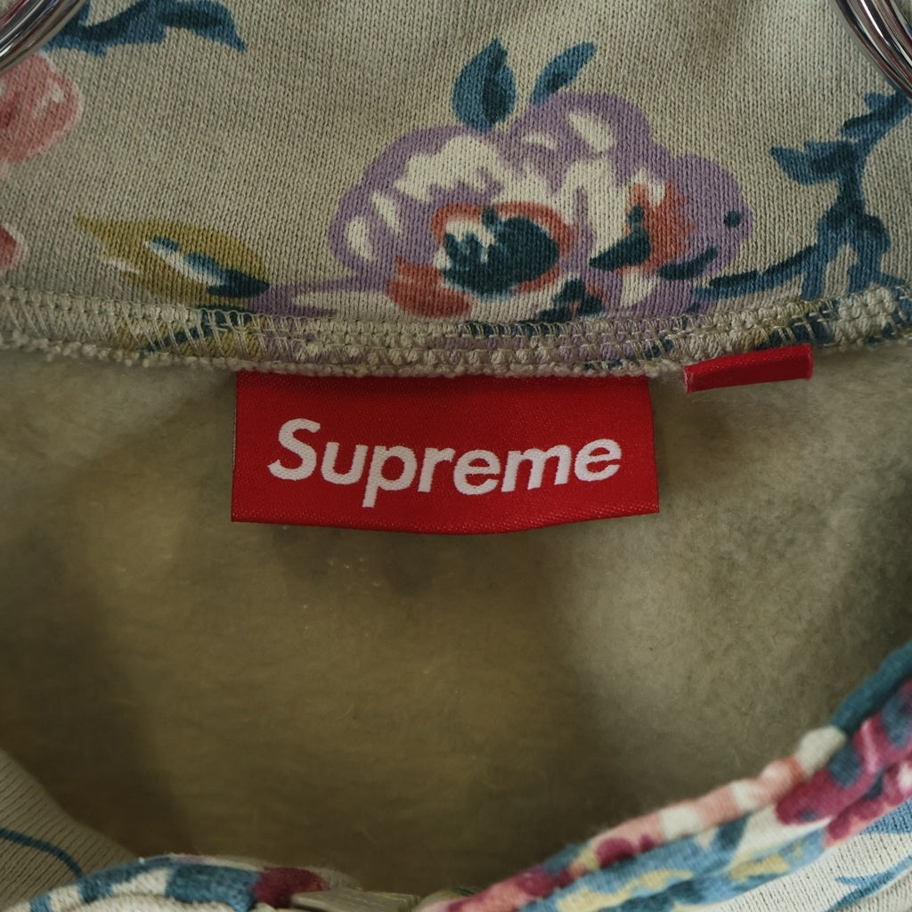 SUPREME(シュプリーム) 26SS Small Box Half Zip Pullover スモールボックスロゴ フローラル ハーフジップ スウェット プルオーバー トレーナー ベージュ