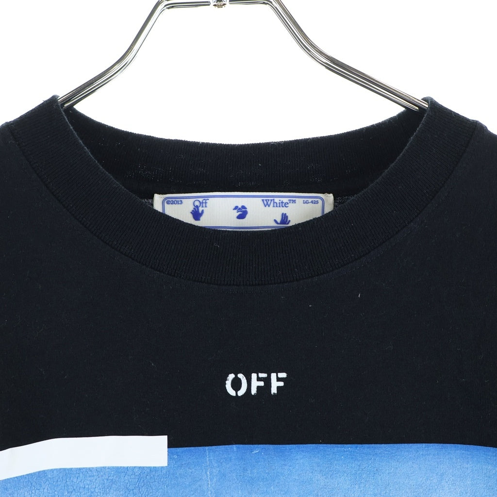 OFF-WHITE(オフホワイト) 21SS フロントモナリザプリント バックアロープリント クルーネック 半袖Tシャツカットソー ブラック OMAA027R21JER002