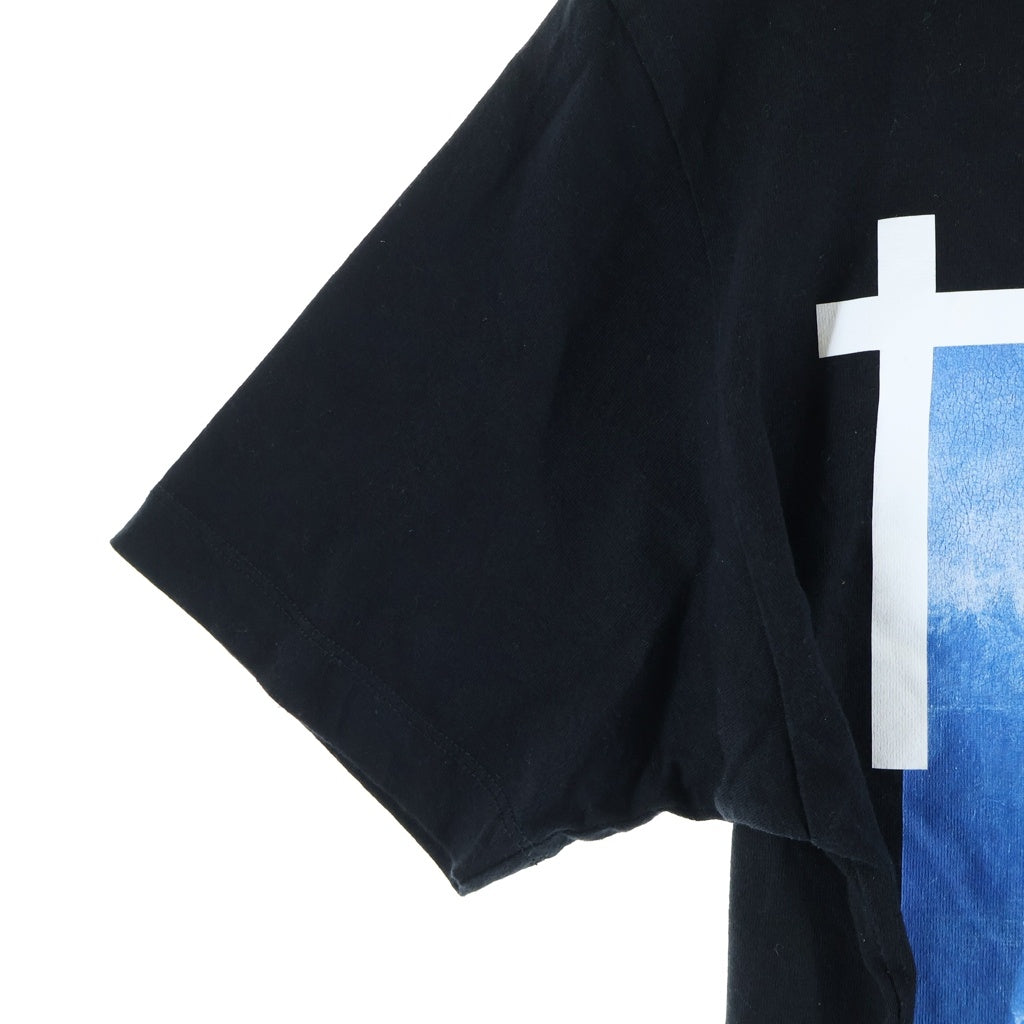 OFF-WHITE(オフホワイト) 21SS フロントモナリザプリント バックアロープリント クルーネック 半袖Tシャツカットソー ブラック OMAA027R21JER002