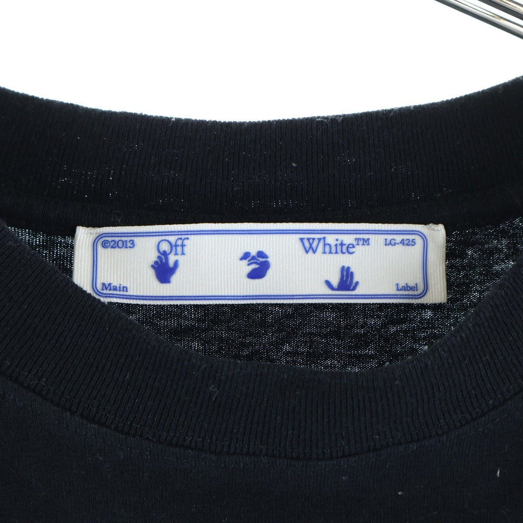 OFF-WHITE(オフホワイト) 21SS フロントモナリザプリント バックアロープリント クルーネック 半袖Tシャツカットソー ブラック OMAA027R21JER002
