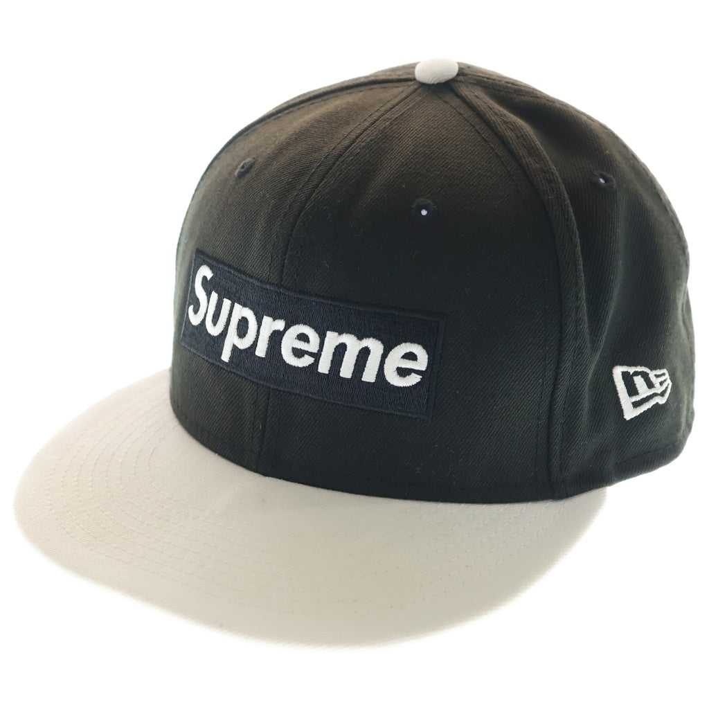 SUPREME(シュプリーム) 22SS ×NEW ERA 2-Tone Box Logo ニューエラ 2トーン ボックスロゴ ベースボール キャップ 帽子 ブラック/ホワイト