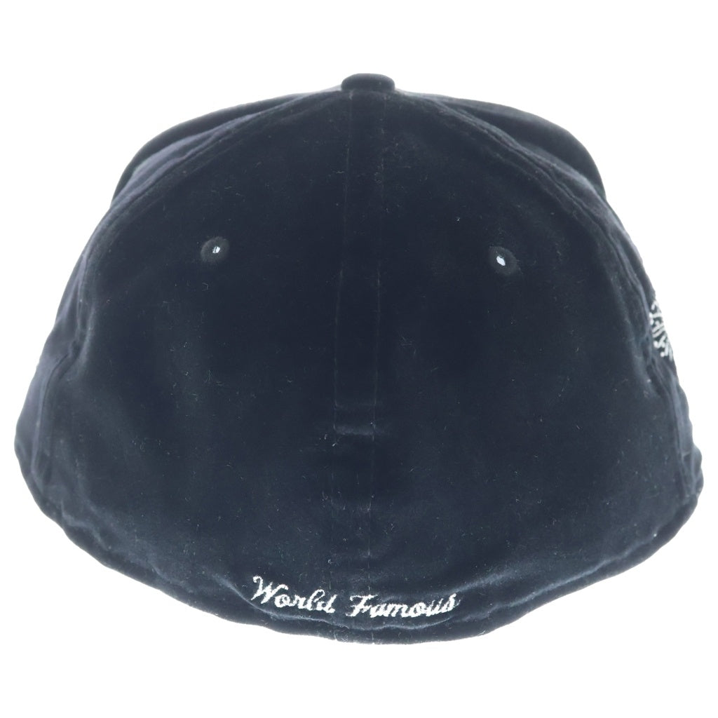 SUPREME(シュプリーム) 22AW ×NEW ERA Velour Box Logo Cap ニューエラ ベロア ボックスロゴ ベースボール キャップ 帽子 ブラック