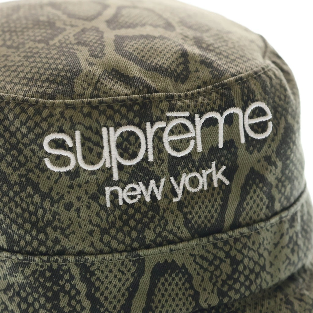 SUPREME(シュプリーム) 24SS Chino Twill Crusher Snake チノ ツイル クラッシャー スネーク バケットハット 帽子 カーキ