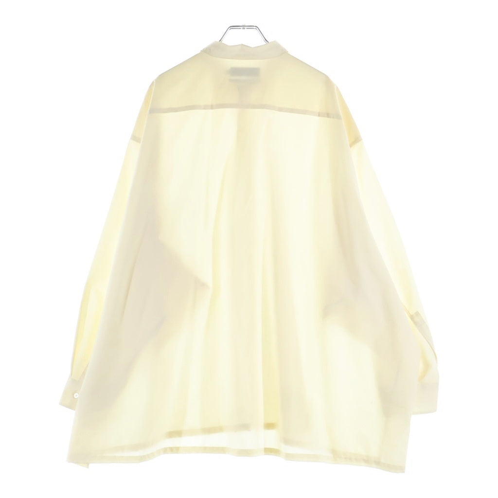 Graphpaper(グラフペーパー) 21AW FINE WOOL TROPICAL OVERSIZED SHIRT ファイン ウール トロピカル オーバーサイズ 長袖シャツ イエロー GM213-50241
