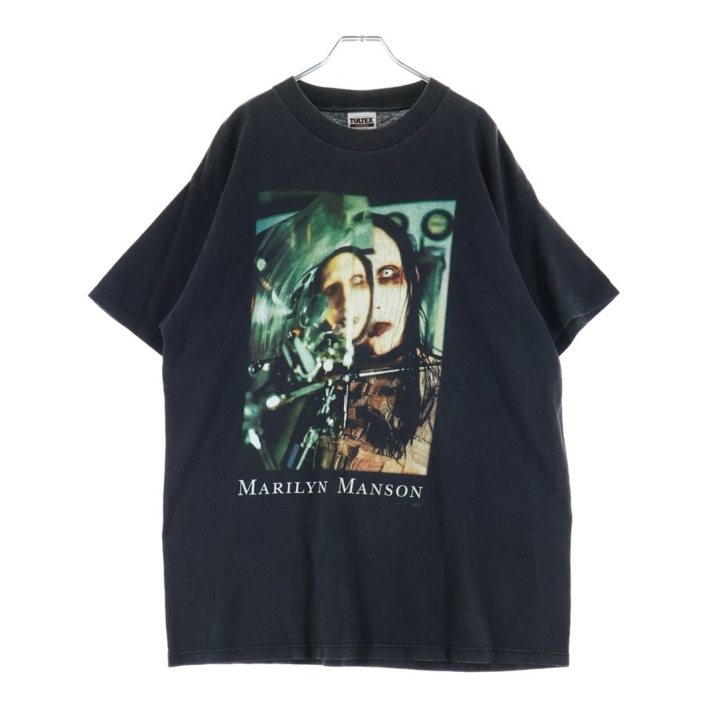 VINTAGE(ヴィンテージ) 90S VINTAGE Marilyn Manson The Beautiful People ヴィンテージ マリリン マンソン ビューティフル ピープル クルーネック 半袖Tシャツ カットソー ブラック