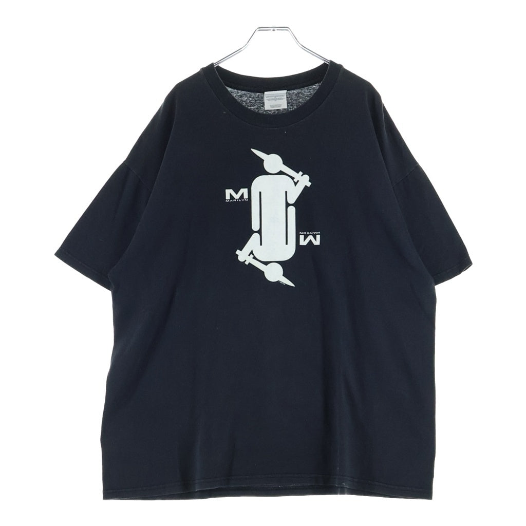 VINTAGE(ヴィンテージ) 90S VINTAGE Marilyn Manson Inauguration of the Mechanical Christ Logo イノーギュレーション オブザ メカニカル クライストロゴ クルーネック 半袖Tシャツ カットソー