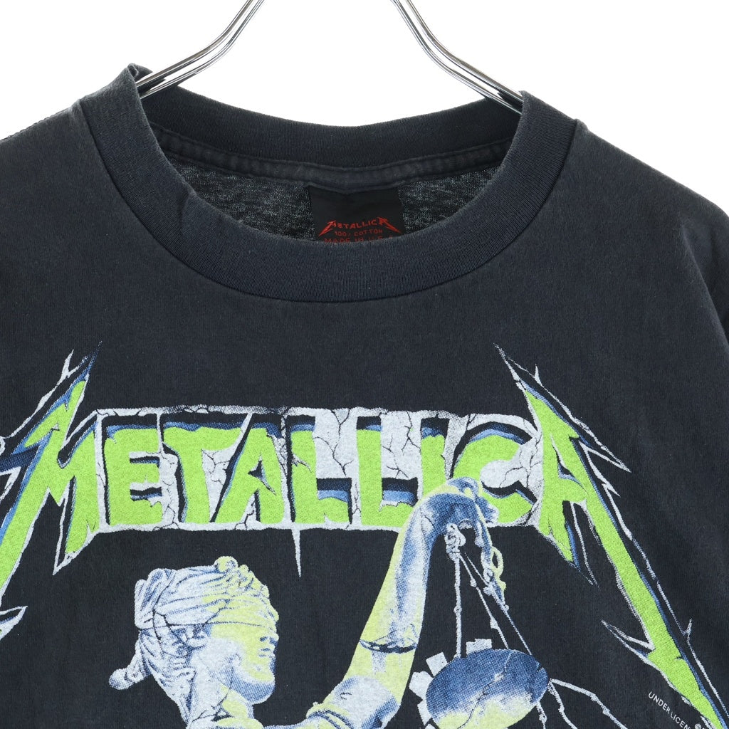 VINTAGE(ヴィンテージ) 80S VINTAGE And Justice For All ヴィンテージ メタリカ アンド ジャスティス 両面プリント クルーネック 半袖Tシャツ カットソー ブラック