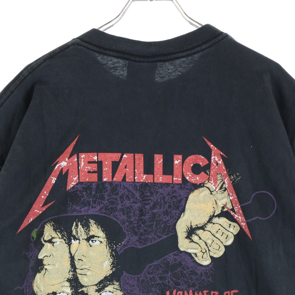 VINTAGE(ヴィンテージ) 80S VINTAGE And Justice For All ヴィンテージ メタリカ アンド ジャスティス 両面プリント クルーネック 半袖Tシャツ カットソー ブラック