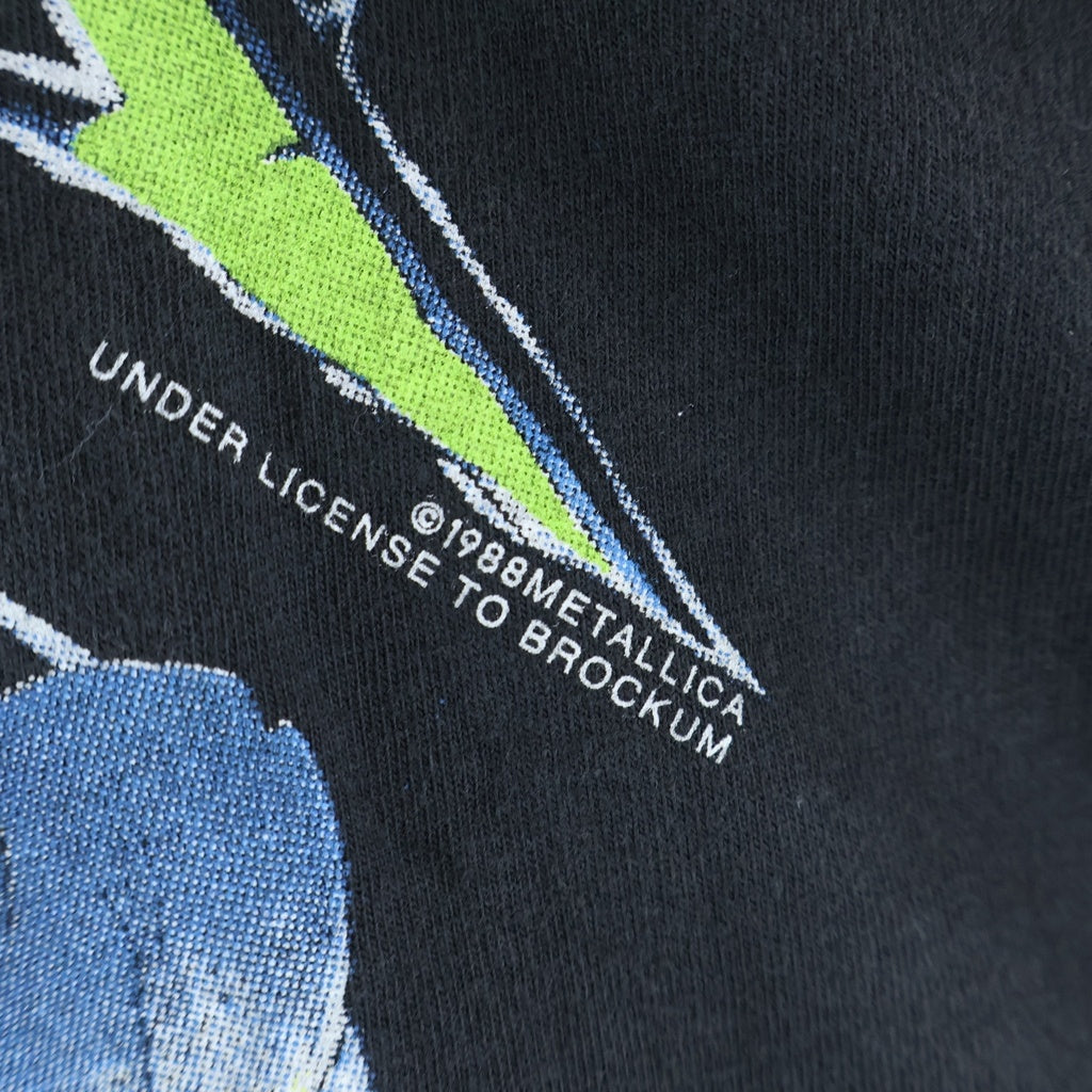 VINTAGE(ヴィンテージ) 80S VINTAGE And Justice For All ヴィンテージ メタリカ アンド ジャスティス 両面プリント クルーネック 半袖Tシャツ カットソー ブラック