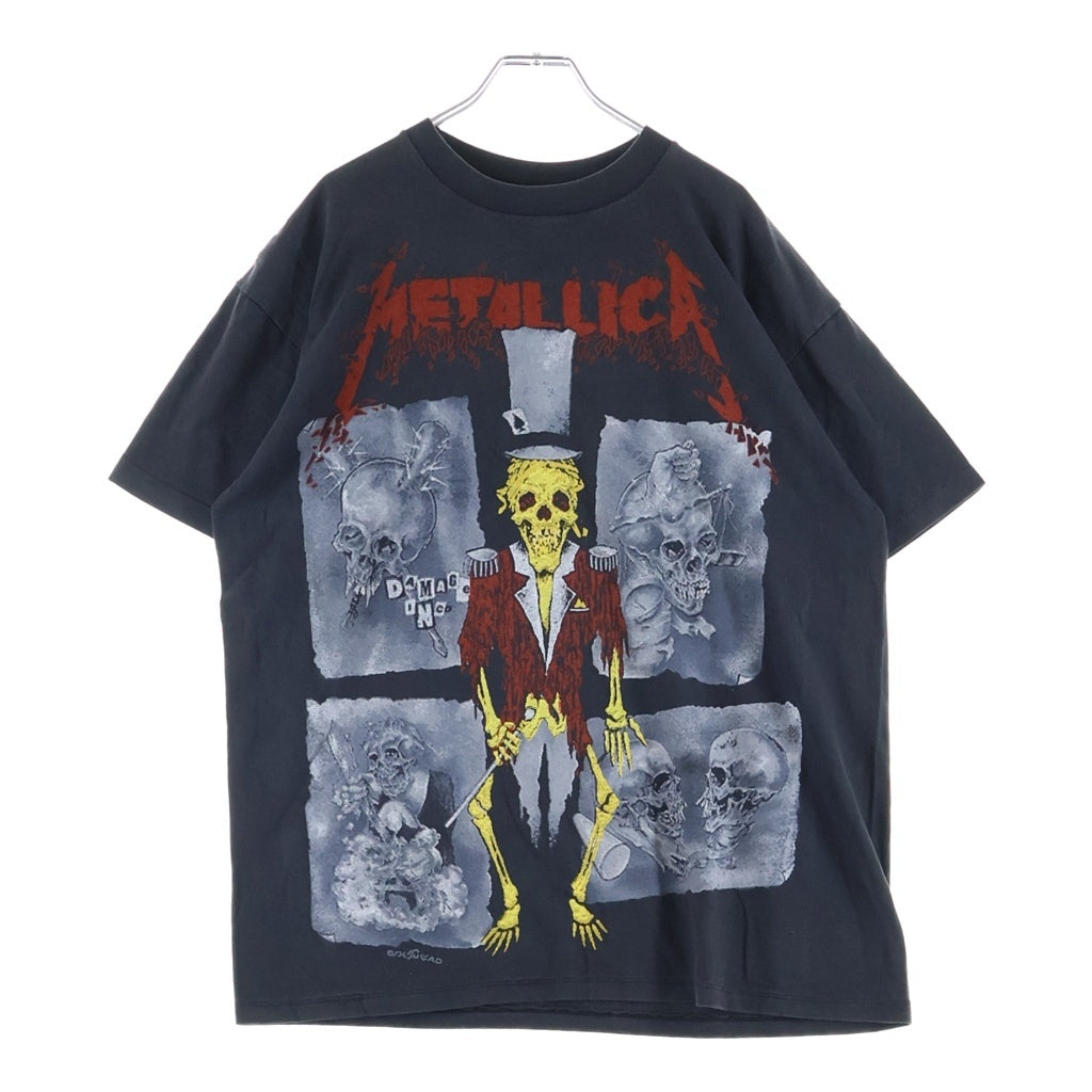 VINTAGE(ヴィンテージ) 90S VINTAGE METALLICA PUSHEAD Ringmaster ヴィンテージ メタリカ パスヘッド リングマスター 両面プリント クルーネック 半袖Tシャツカットソー ブラック