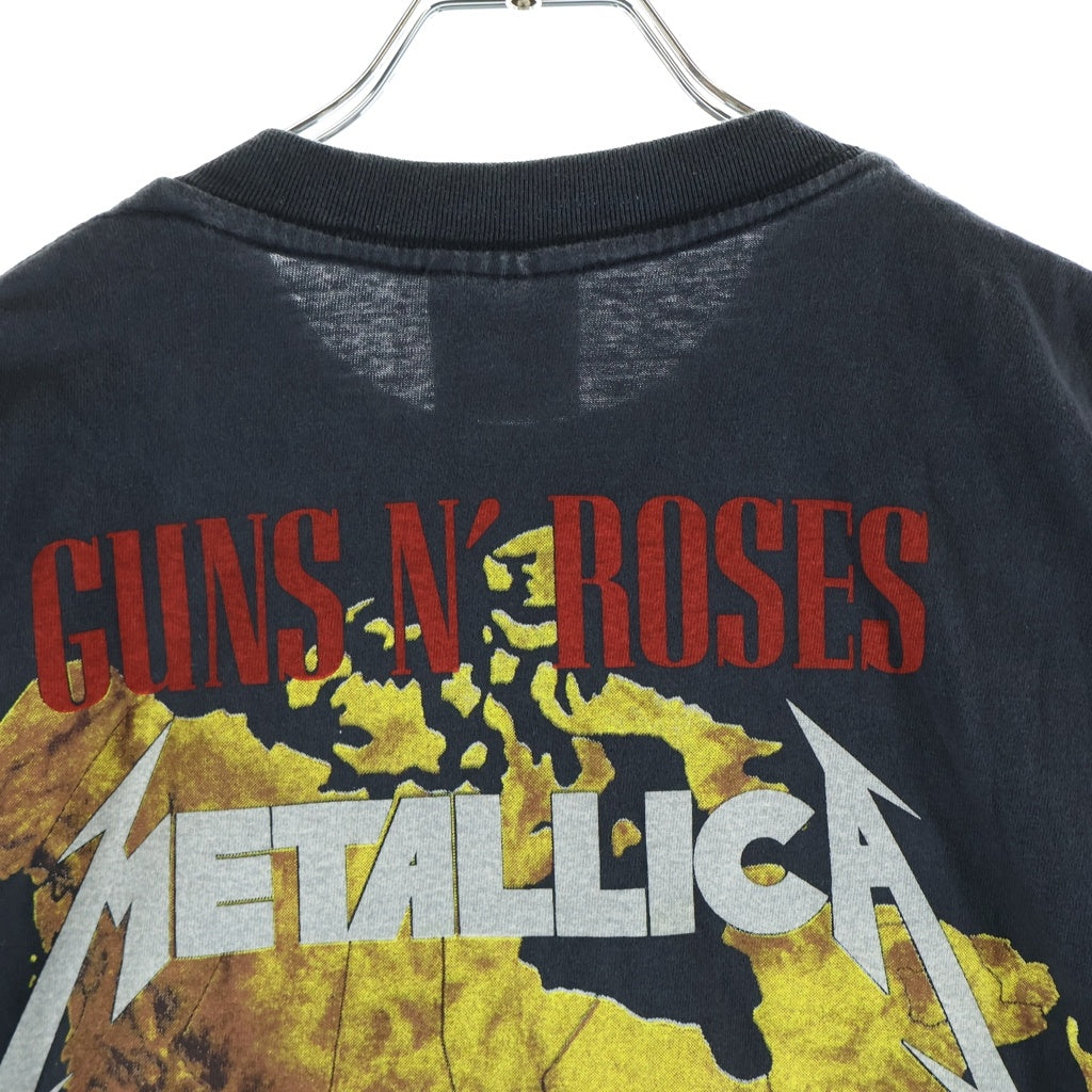 VINTAGE(ヴィンテージ) 90S VINTAGE GUNS N ROSES METALLICA WITH SPECIAL GUEST FAITH NO MORE ヴィンテージ ガンズアンドローゼス メタリカ フェイス ノーモア プリント クルーネック 半袖Tシャツ