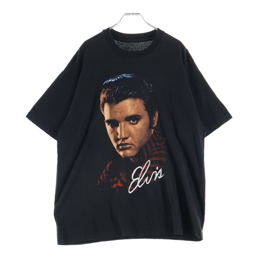 VINTAGE(ヴィンテージ) 90S VINTAGE Elvis Presley ヴィンテージ エルヴィス プレスリー フォトプリント クルーネック 半袖Tシャツカットソー ブラック