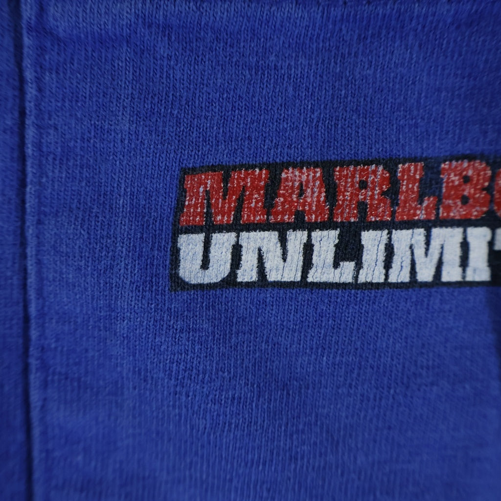 VINTAGE(ヴィンテージ) 90S VINTAGE MARLBORO COYOTE POCKET マルボロ コヨーテ ポケット プリント クルーネック 半袖Tシャツカットソー ブルー