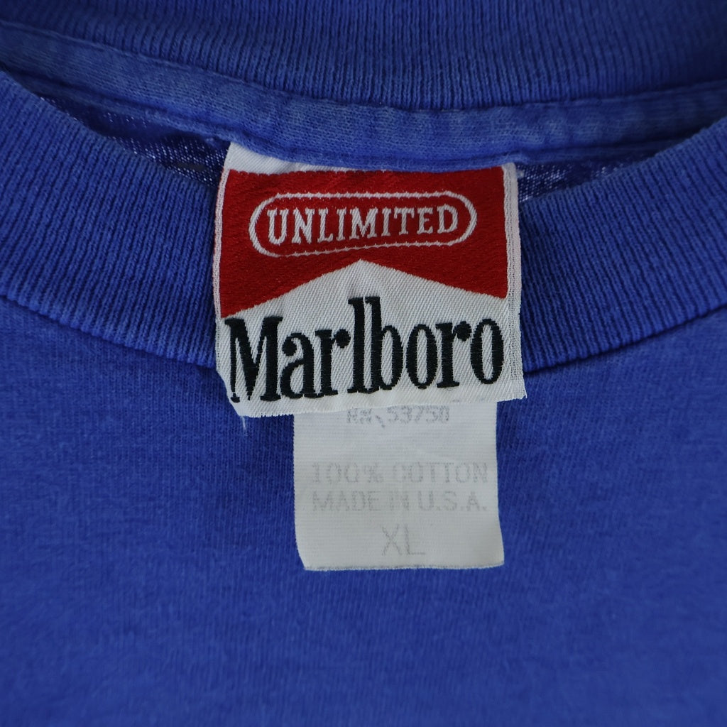 VINTAGE(ヴィンテージ) 90S VINTAGE MARLBORO COYOTE POCKET マルボロ コヨーテ ポケット プリント クルーネック 半袖Tシャツカットソー ブルー