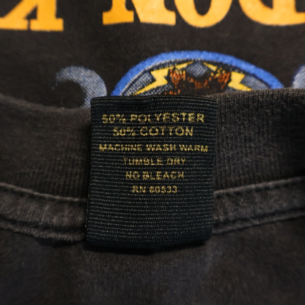 VINTAGE(ヴィンテージ) 90S VINTAGE MEAN MACHINE EAGLE 3D EMBLEM ヴィンテージ ミーン マシーン イーグル クルーネック 半袖Tシャツカットソー ブラック