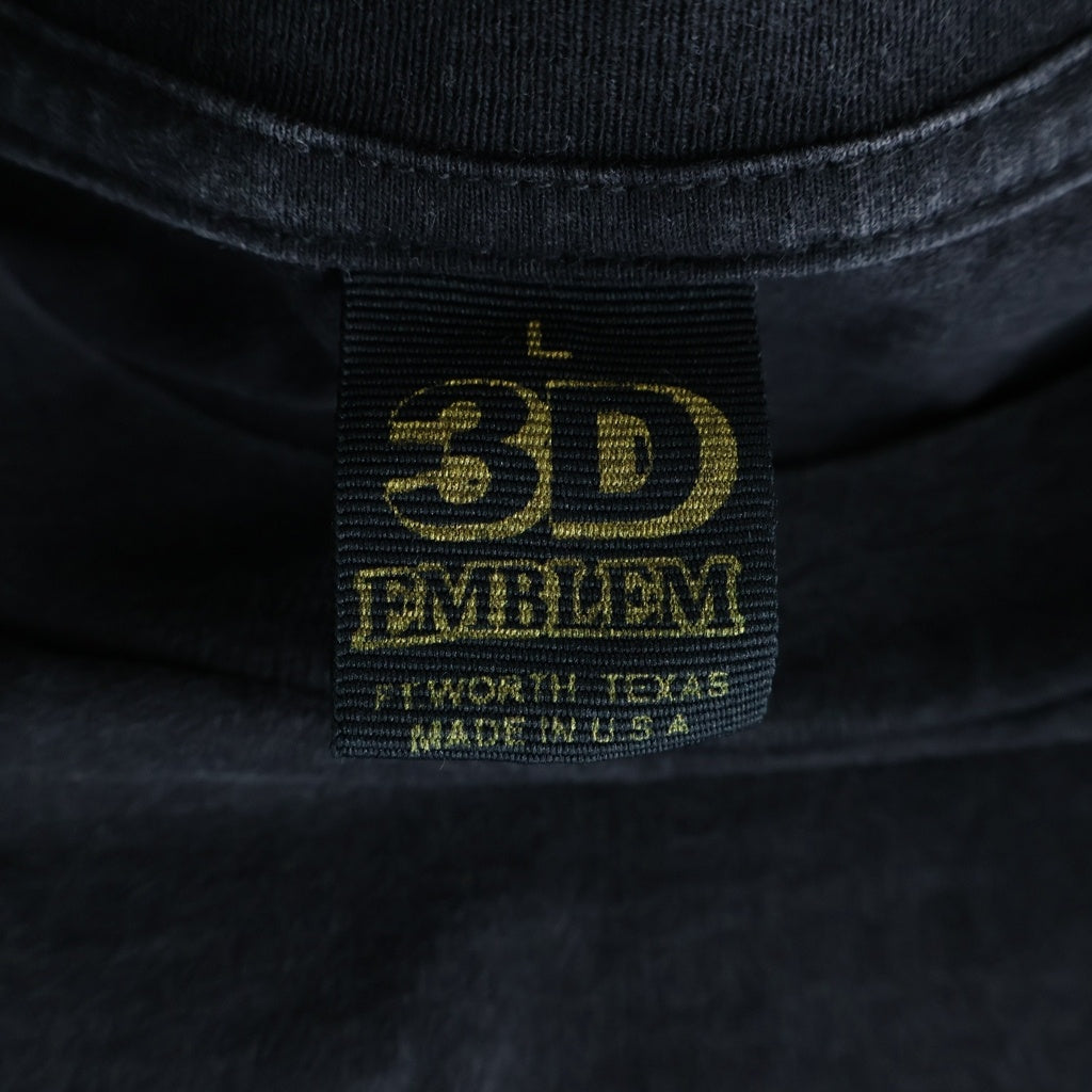 VINTAGE(ヴィンテージ) 90S VINTAGE HARLEY DAVIDSON 3D EMBLEM ハーレーダビッドソン サザンクロス レベルフラッグ 両面プリント クルーネック 半袖Tシャツカットソー ブラック