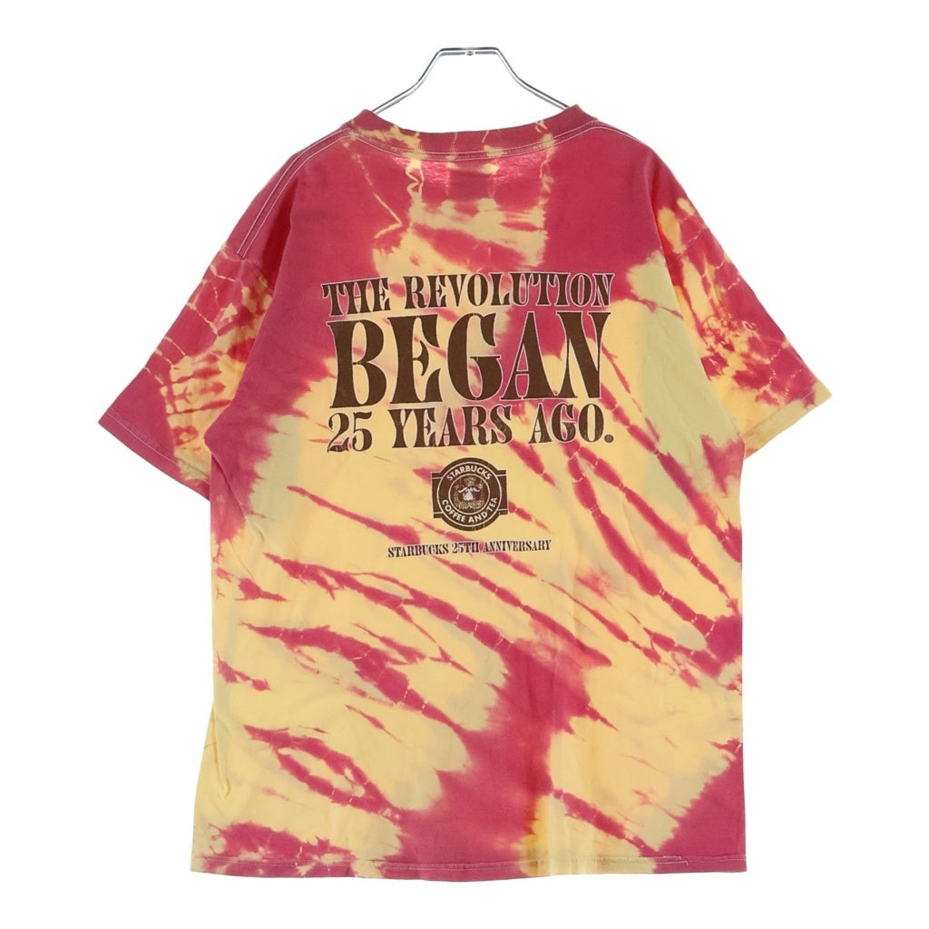 VINTAGE(ヴィンテージ) 90S VINTAGE STAR BUKS THE REVOLUTION BEAGAN 25 YEARS AGO ヴィンテージ スターバックス 25周年記念プリント タイダイ 半袖Tシャツカットソー マルチ