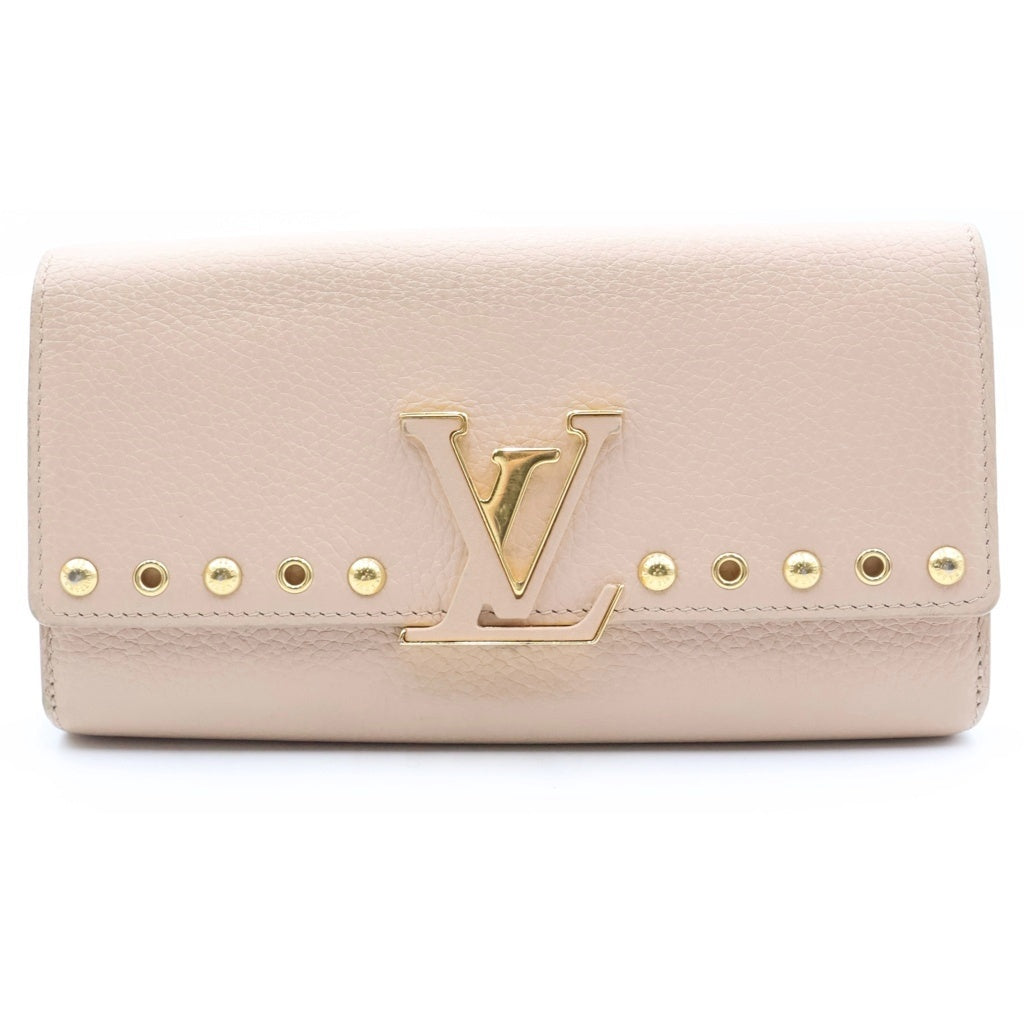 LOUIS VUITTON(ルイヴィトン) ポルトフォイユ・カプシーヌ 二つ折り長財布 ピンク レディース M62763