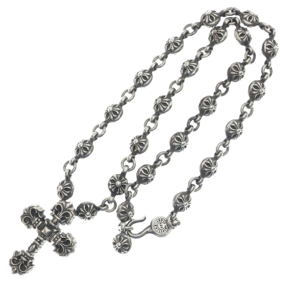 CHROME HEARTS(クロムハーツ) #1 CRSBL CHN FILIG CRS クロスボールチェーン フィリグリークロスXS ネックレス シルバー BCA191