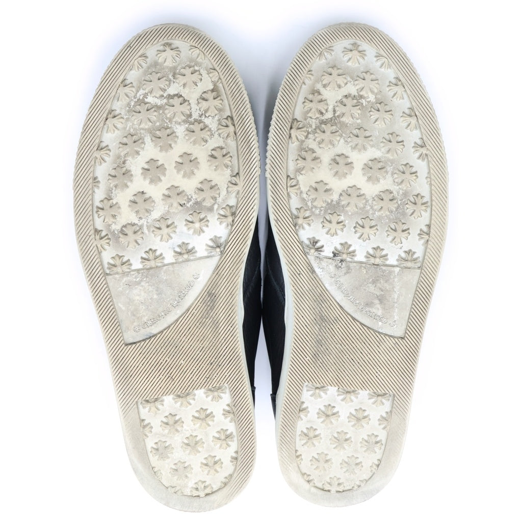 CHROME HEARTS(クロムハーツ) SLIP ON スリッポン CHプラスパッチダガー装飾レザー ローカットスニーカー ブラック/シルバー