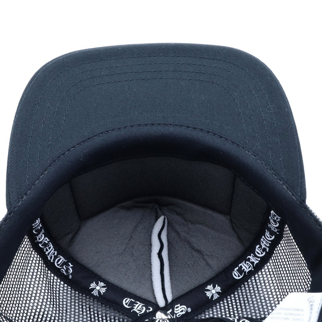 CHROME HEARTS(クロムハーツ) TRUCKER CAP トラッカーキャップ ホノルル限定CHパッチクロスボール付メッシュキャップ帽子 ブラック/シルバー