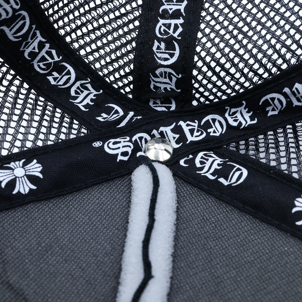 CHROME HEARTS(クロムハーツ) TRUCKER CAP トラッカーキャップ ホノルル限定CHパッチクロスボール付メッシュキャップ帽子 ブラック/シルバー