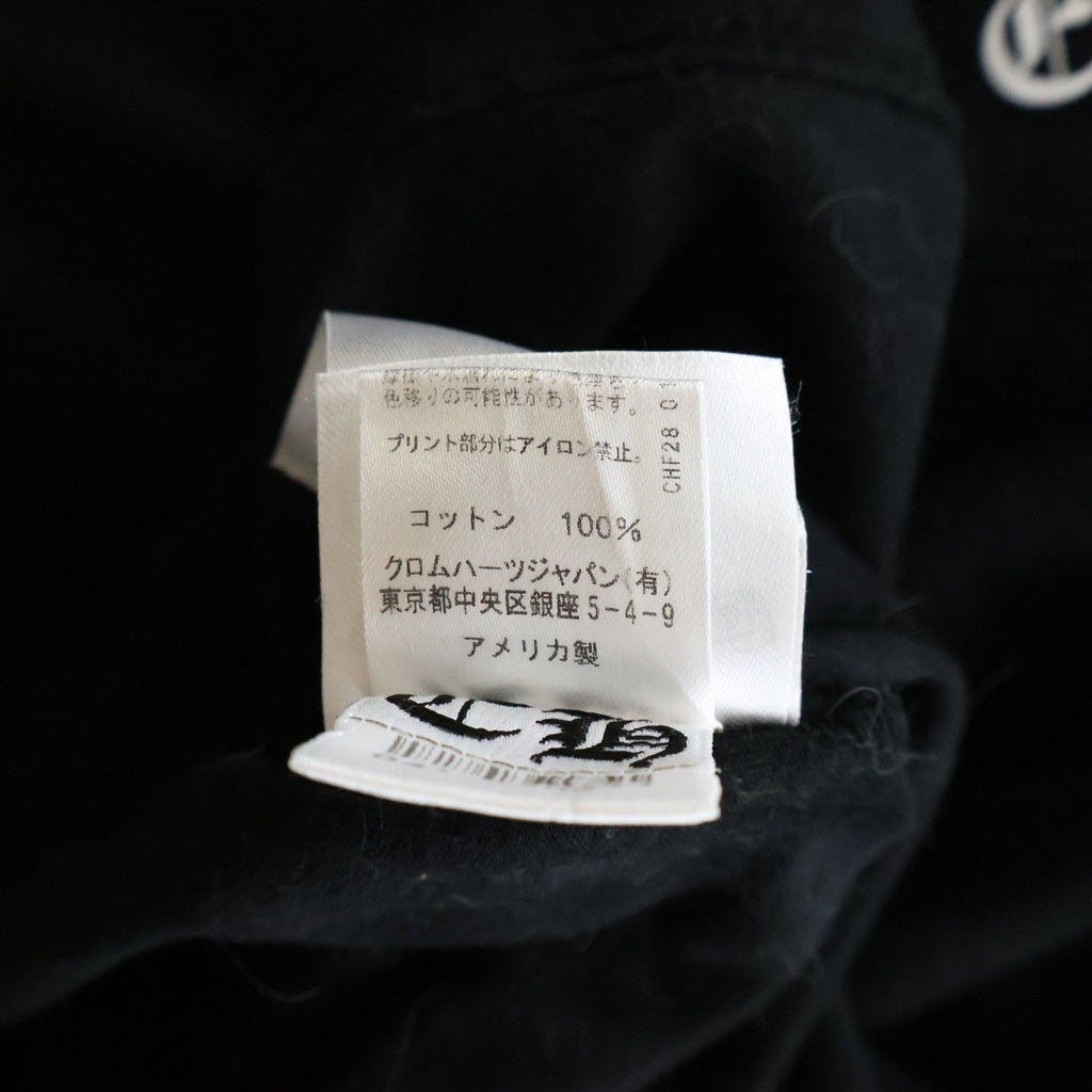 CHROME HEARTS(クロムハーツ) Tokyo Limited Back Scroll Tee 東京限定 バックスクロール ヴァーティカルロゴ ポケット プリント クルーネック 半袖 Tシャツカットソー ブラック