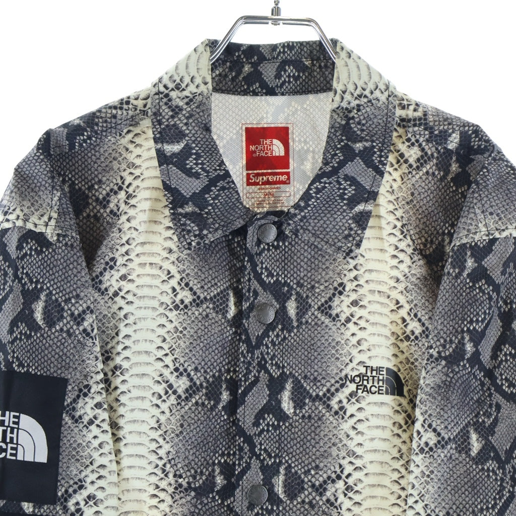 SUPREME(シュプリーム) 18AW ×THE NORTH FACE Snakeskin Taped Seam Coaches Jacket ザ ノースフェイス スネークスキン テープド シーム コーチジャケット グレー NP11803I