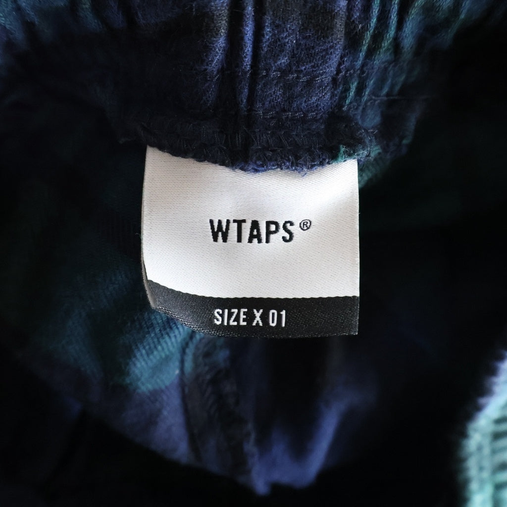 WTAPS(ダブルタップス) 22AW SEAGULL TROUSERS COTTON. FLANNEL シーガル 03 トラウザー チェック柄 フランネル ロングパンツ グリーン/ネイビー 222TQDT-PTM02
