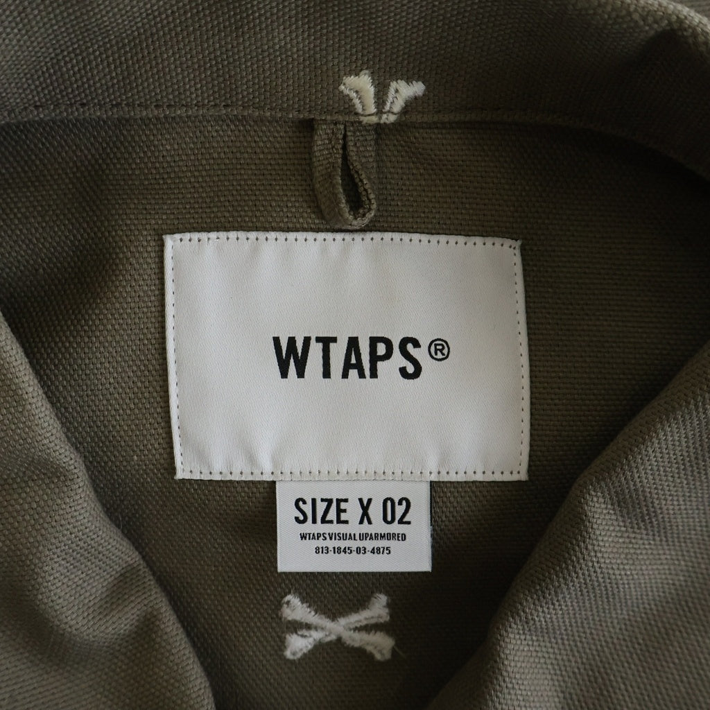 WTAPS(ダブルタップス) 22SS JUNGLE 01/LS/COTTON.OXFORD.TEXTILE ジャングル01 ロングスリーブ シャツ ジャケット ブラウン 221WVDT-SHM02