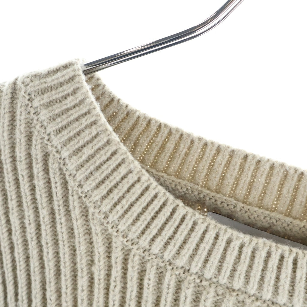 WTAPS(ダブルタップス) 24AW DECK/SWEATER/POLY クルーネック ニットセーター ベージュ 242MADT-KNM06