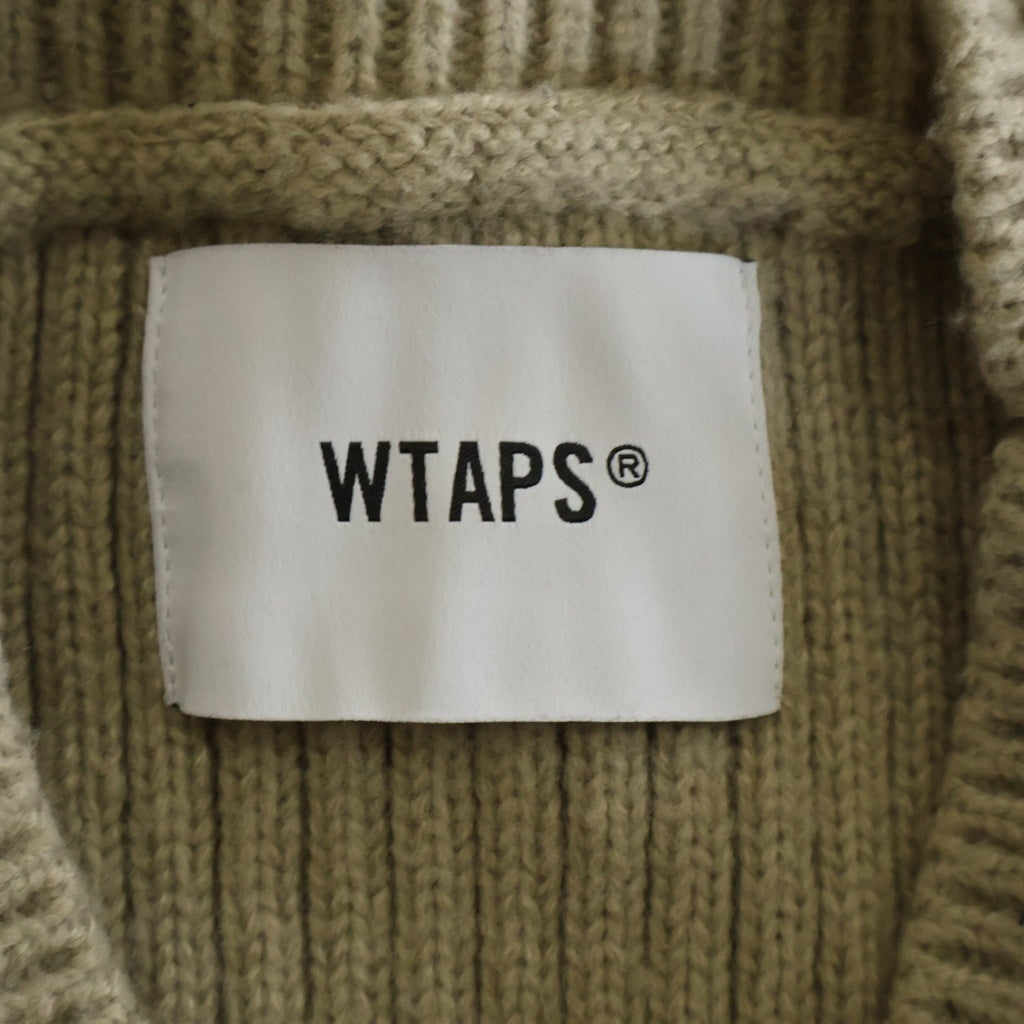 WTAPS(ダブルタップス) 24AW DECK/SWEATER/POLY クルーネック ニットセーター ベージュ 242MADT-KNM06