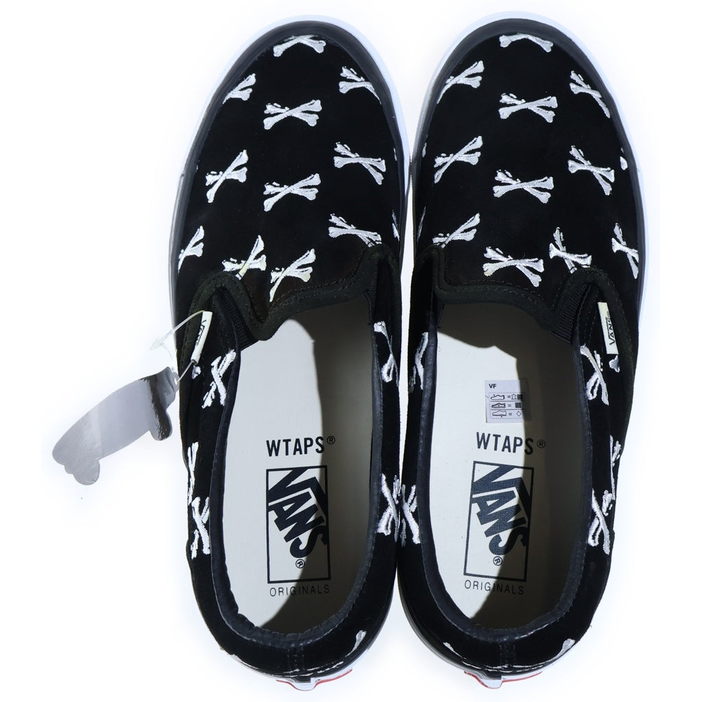 VANS(ヴァンズ) ×WTAPS OG CLASSIC SLIP-ON ダブルタップス クラシック スリッポン キャンバス ローカットスニーカー ブラック US10/28cm VN0A45JKK08