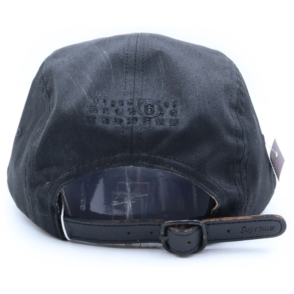 SUPREME(シュプリーム) ×24SS MM6 Maison Margiela Painted Camp メゾンマルジェラ ペイント キャンプキャップ 帽子 ブラック