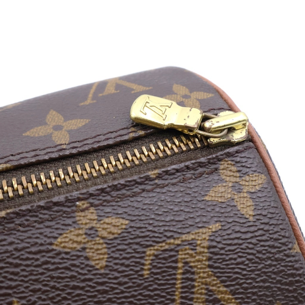 LOUIS VUITTON(ルイヴィトン) モノグラム パピヨン30 ハンドバッグ ボストンバッグ ブラウン レザー×PVC M51365 ゴールド金具 レディース