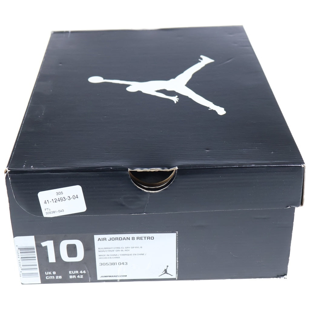 NIKE(ナイキ) 【観賞用 2013年製】AIR JORDAN 8 RETRO PHOENIX SUNS エアジョーダン レトロ フェニックス サンズ ハイカットスニーカー ブラック US10/28cm 305381-043