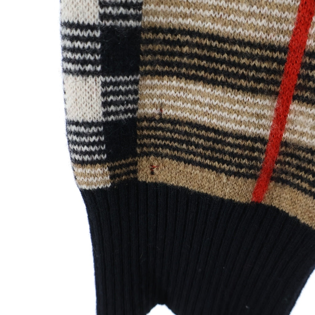 BURBERRY(バーバリー) 20SS Check Merio Wool Jacquard Sweater チェック メリノウール ジャガードセーター ウール ブラウン 8023664
