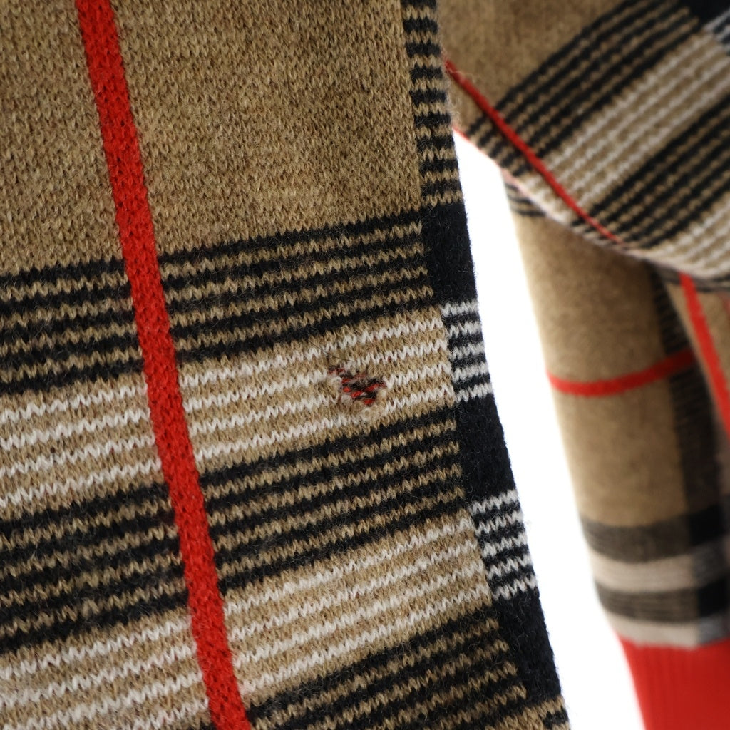 BURBERRY(バーバリー) 20SS Check Merio Wool Jacquard Sweater チェック メリノウール ジャガードセーター ウール ブラウン 8023664