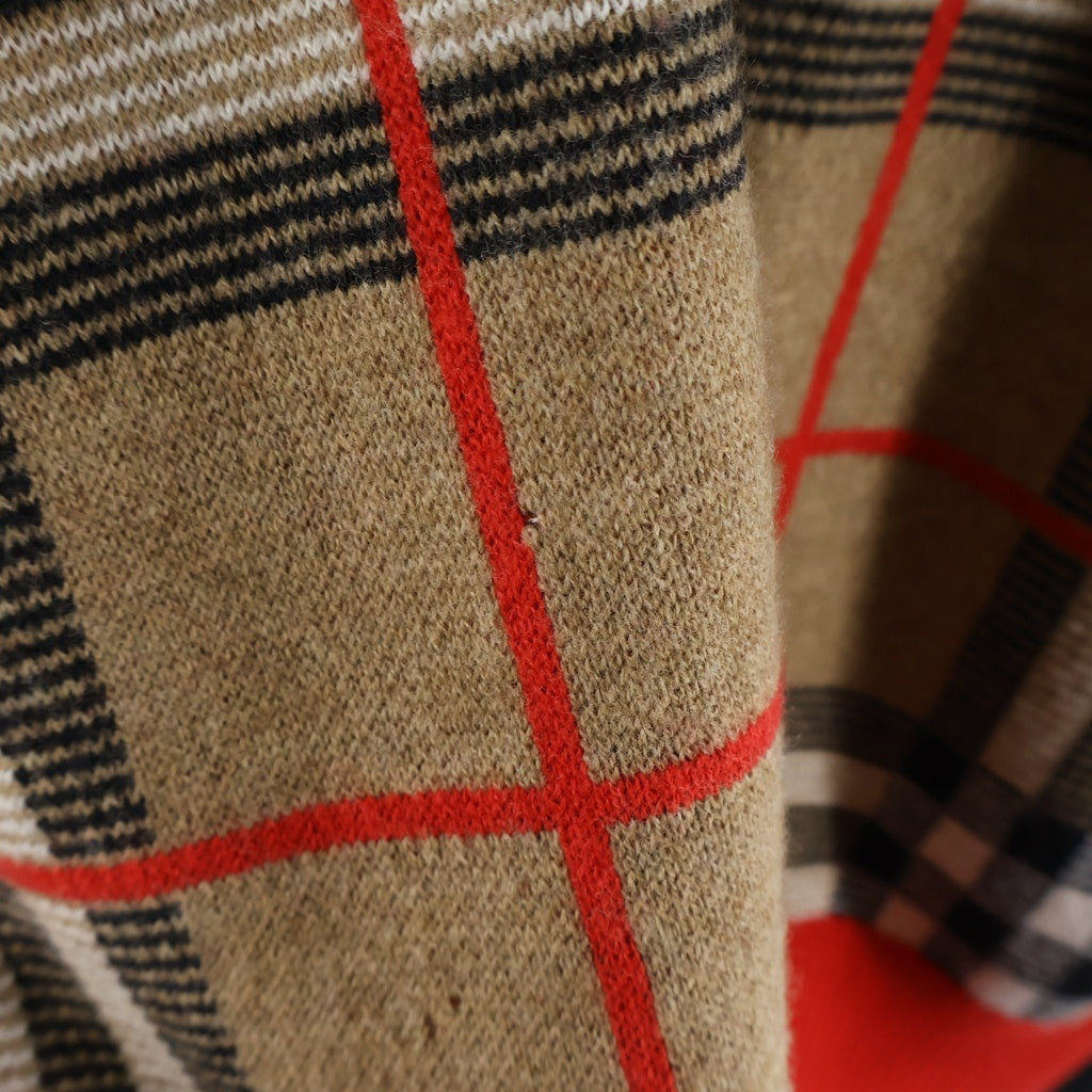 BURBERRY(バーバリー) 20SS Check Merio Wool Jacquard Sweater チェック メリノウール ジャガードセーター ウール ブラウン 8023664