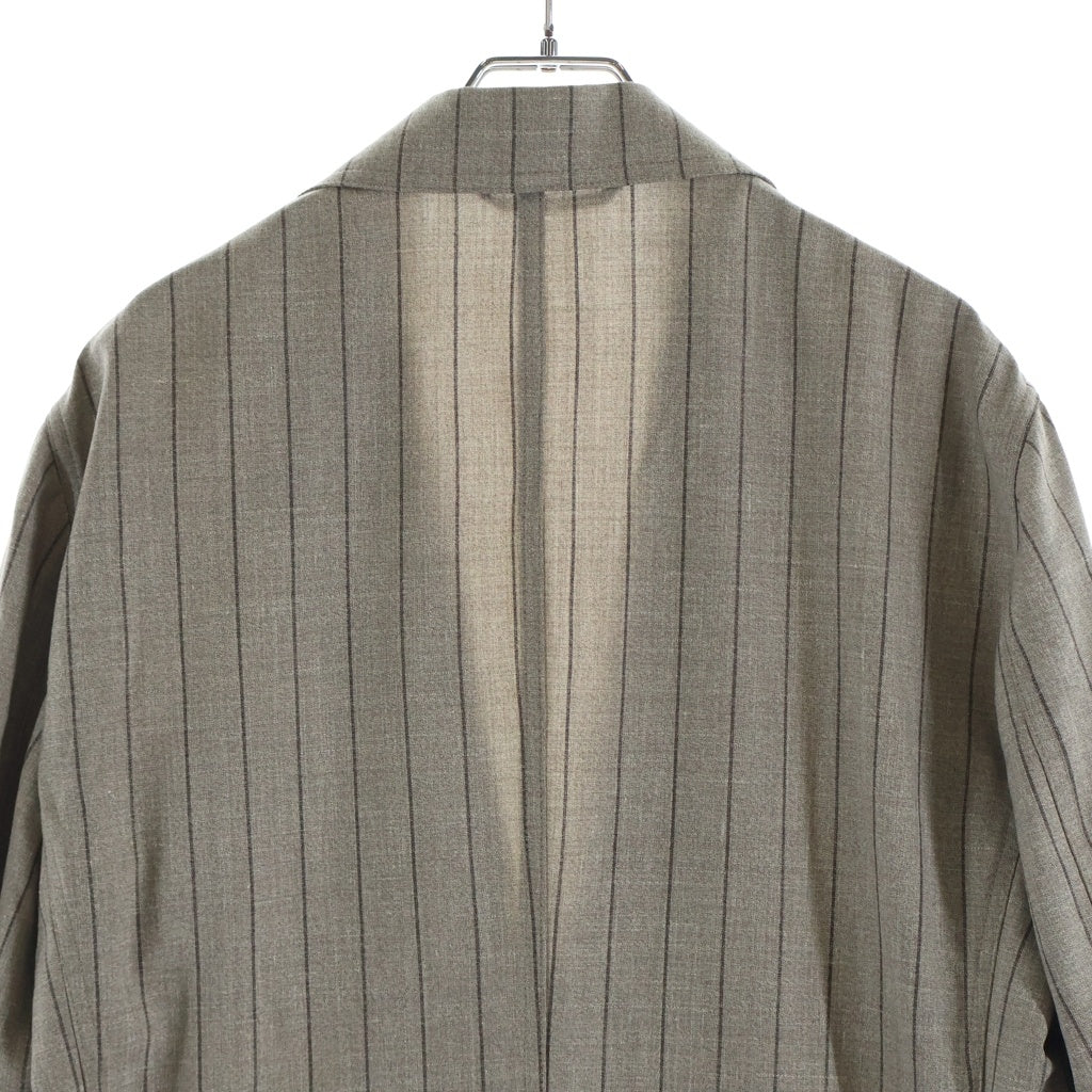 NO BRAND(ノーブランド) エルバ ストライプ ジャケット ライトジャケット ブラウン EL2M205U