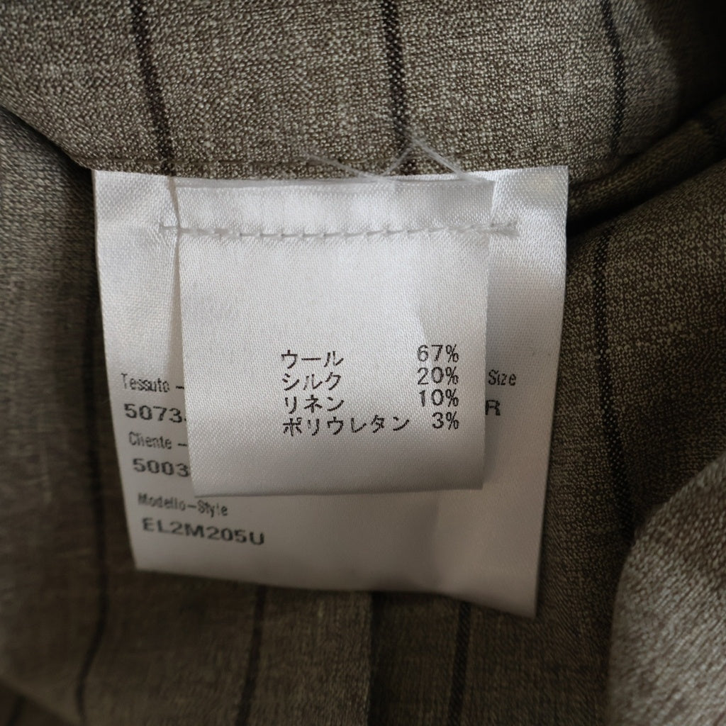 NO BRAND(ノーブランド) エルバ ストライプ ジャケット ライトジャケット ブラウン EL2M205U