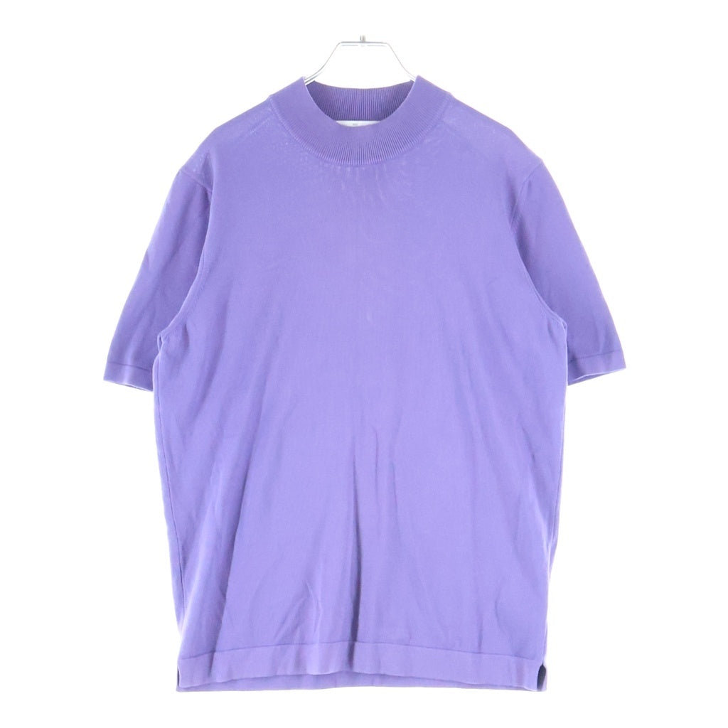 Gran Sasso(グランサッソ) ボトルネック ニット トップス 半袖 コットン パープル