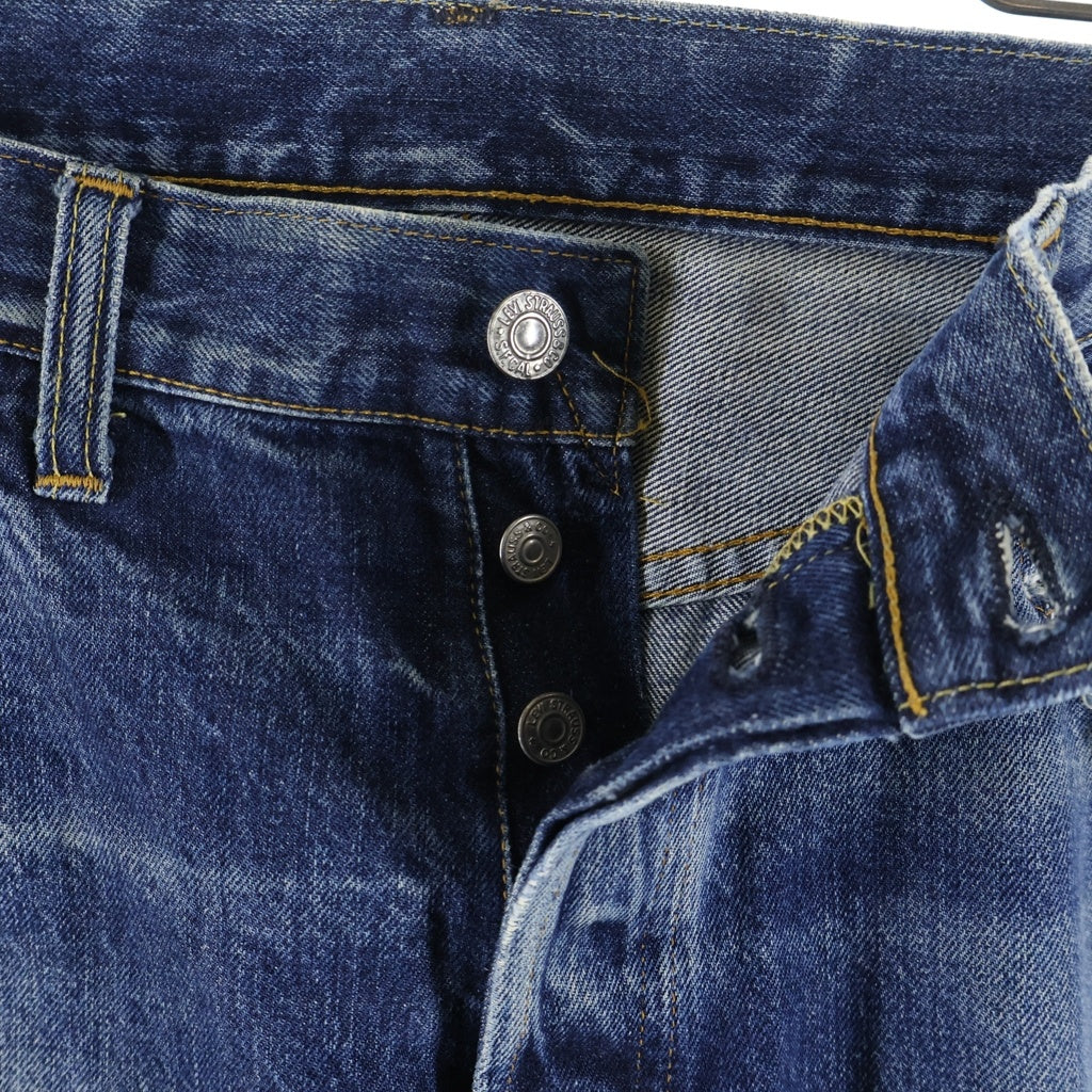 Levi's(リーバイス) 90S VINTAGE 501XX ヴィンテージ 復刻 ボタン裏555 BIG E ギャラ入り ストレート デニムパンツ インディゴ
