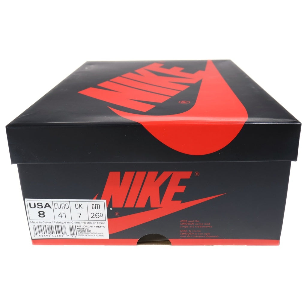 NIKE(ナイキ) AIR JORDAN 1 RETRO HIGH OG CRIMSON TINT エアジョーダン1 レトロ クリムゾン ティント ハイカットスニーカー ブラック/ピンク US8/26cm 555088-081