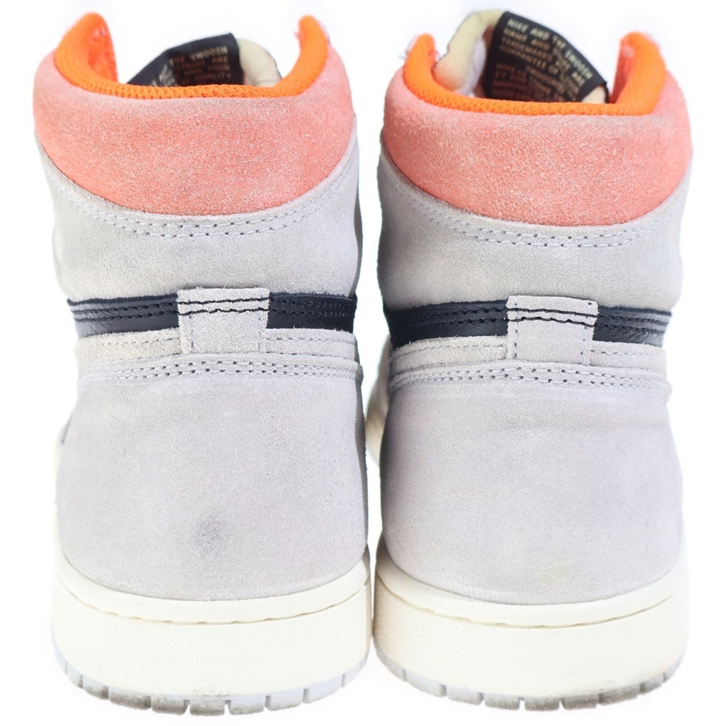 NIKE(ナイキ) AIR JORDAN 1 HIGH OG HYPER CRIMSON エアジョーダン1 ハイパークリムゾン ハイカットスニーカー グレー/ブラック US8/26cm 555088-018