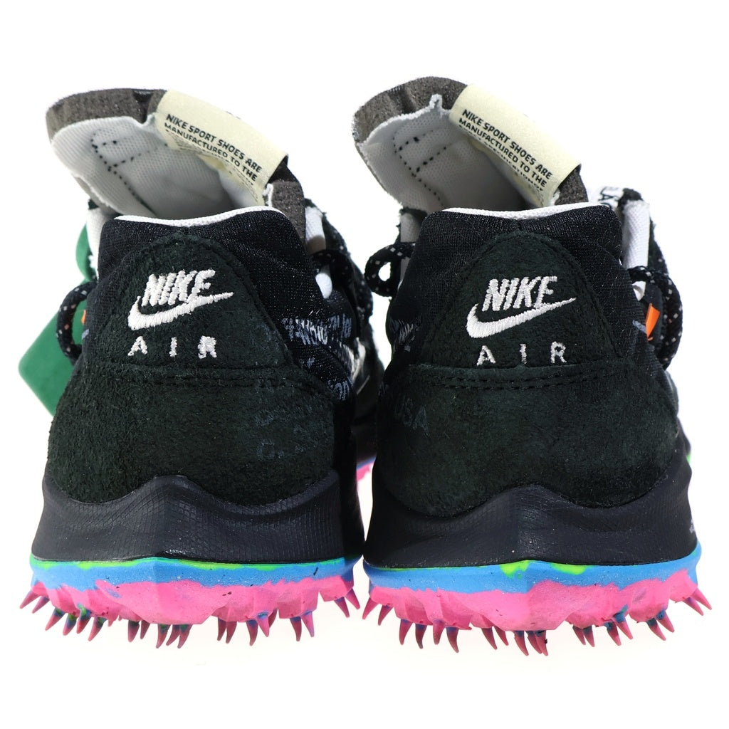 NIKE(ナイキ) ×OFF-WHITE WMNS ZOOM TERRA KIGER 5 OW CD8179-001 ×オフホワイト ウィメンズ ズームテラカイガー ラバースパイク ローカットスニーカー ブラック US8/26cm