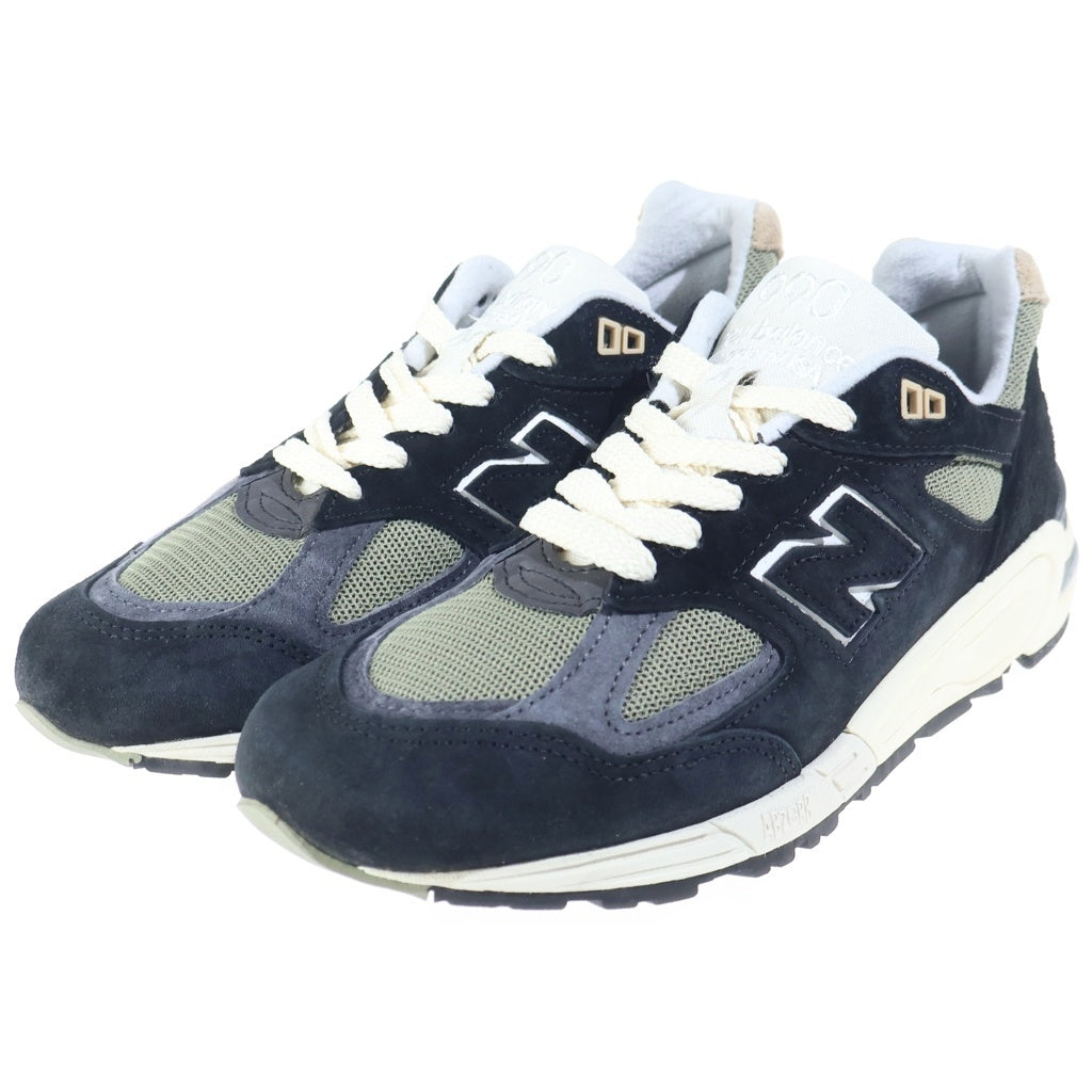 New Balance(ニューバランス) M990TE2 スウェード ローカット スニーカー ブラック US8/26cm