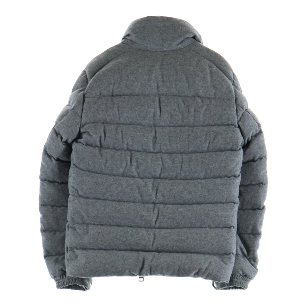 MONCLER(モンクレール) 16AW BREVAL GIUBBOTTO トリコロールロゴ ジップアップ ウール ダウンジャケット グレー B20914183500 57845