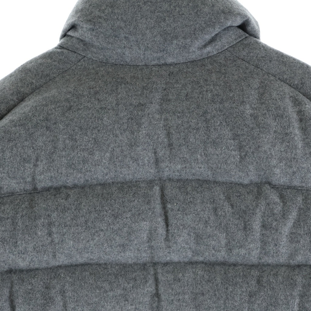 MONCLER(モンクレール) 16AW BREVAL GIUBBOTTO トリコロールロゴ ジップアップ ウール ダウンジャケット グレー B20914183500 57845